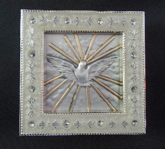 Salerni Holy Spirit Silver Enamel Picture
